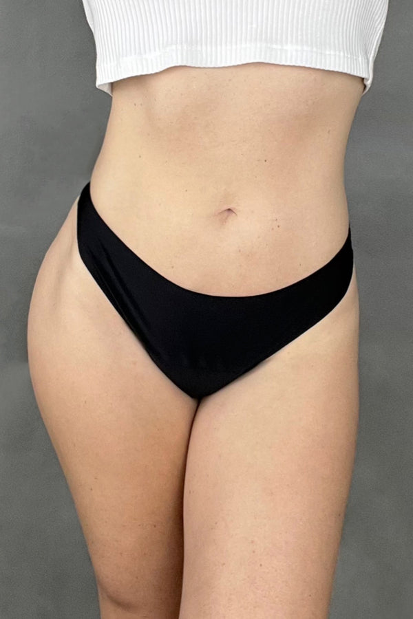 Azalea Seamless Thong - Onyx Black